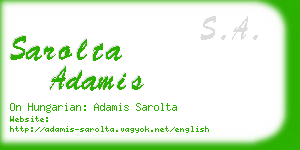 sarolta adamis business card
